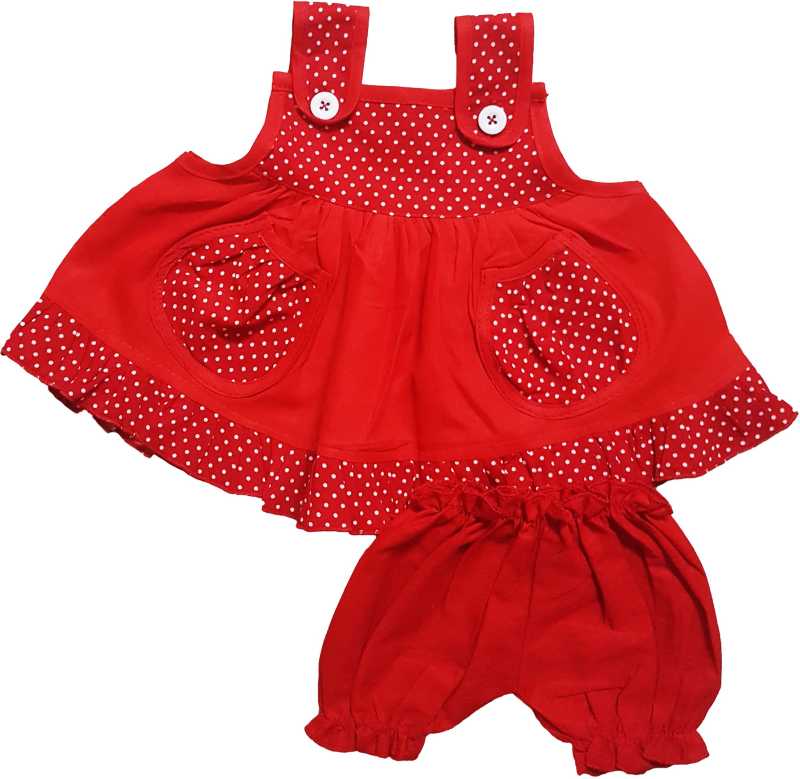 Baby Girls Casual Dress Pant  (Red)