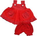 Baby Girls Casual Dress Pant  (Red)