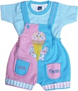 Romper For Boys & Girls Striped Cotton Blend